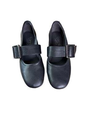 Franco Sarto Women's Astrid Mary Jane Buckle Ballerina Flats Black